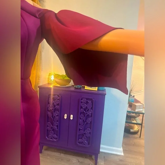 ASOS Purple/Maroon Unique Edgy Cut Out Dress Sz 4 - NWT - Picture 11 of 16